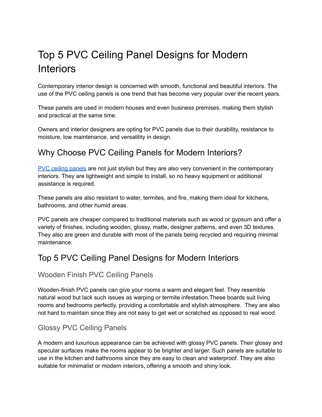 PPT - Top 5 PVC Ceiling Panel Designs for Modern Interiors PowerPoint ...