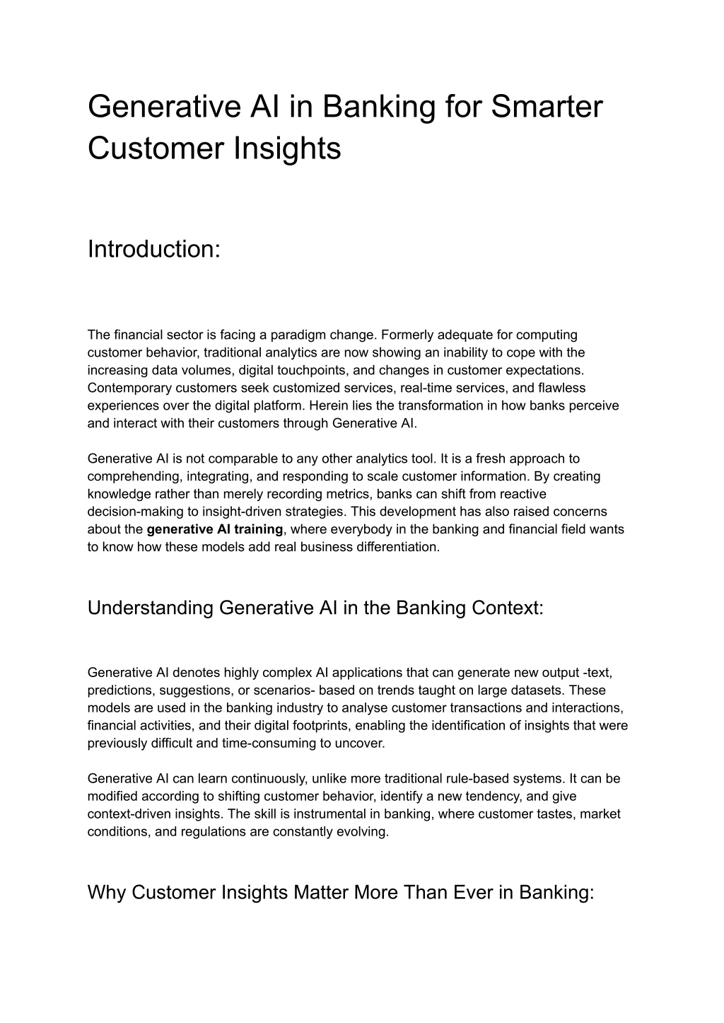 PPT - Generative AI in Banking for Smarter Customer Insights PowerPoint ...