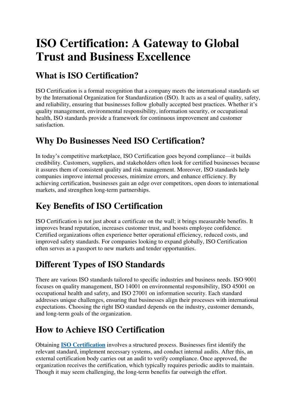 Iso Certification Website Example PPT - ISO Certification: The Smart Standard That Builds Trust and ...