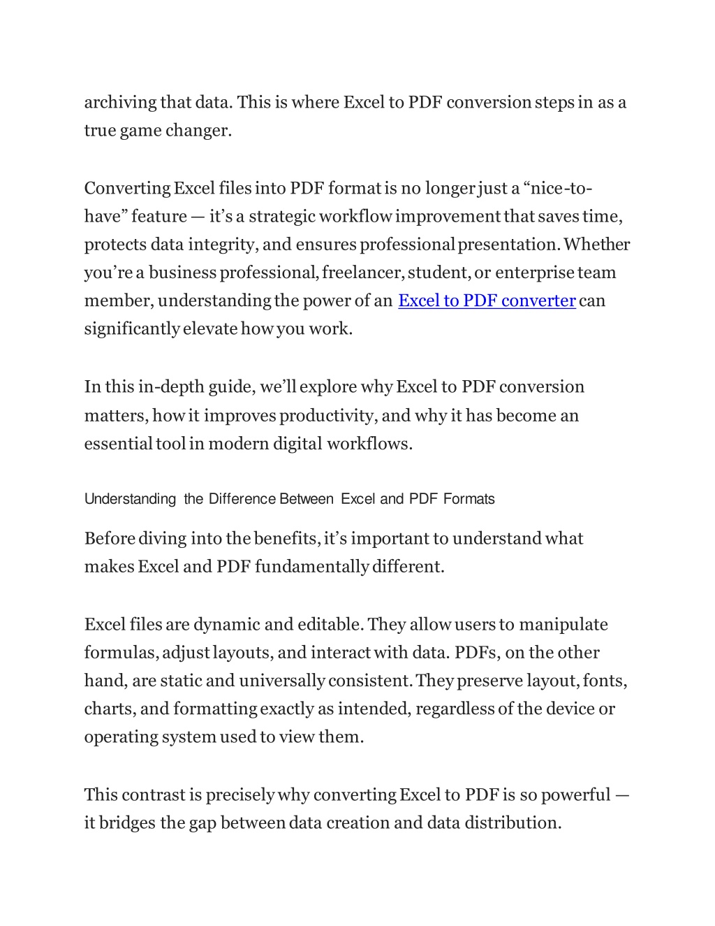 PPT - Why Excel to PDF Conversion Is a Game Changer for Your Work ...