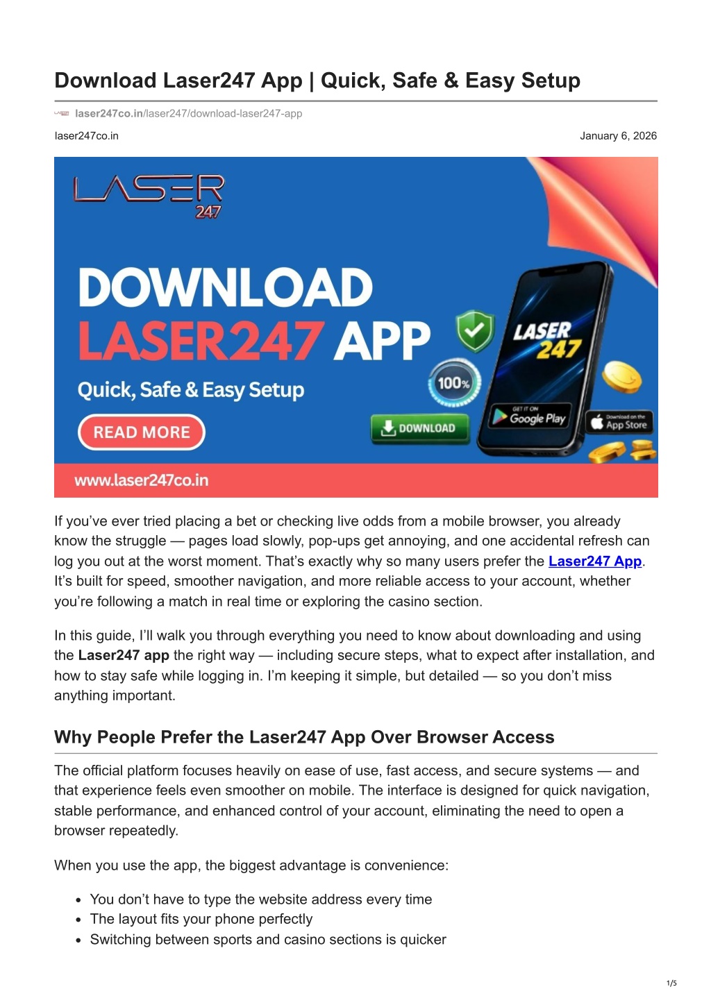 PPT - laser247co.in-Download Laser247 App Quick Safe Easy Setup ...