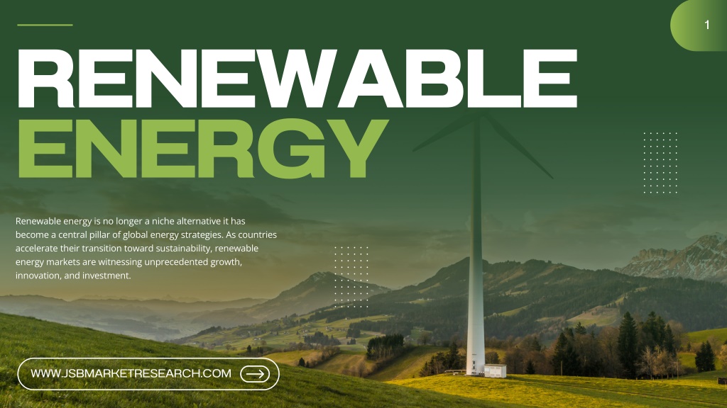 PPT - Renewable Energy Market Outlook Solar, Wind, Hydro & Clean Energy ...