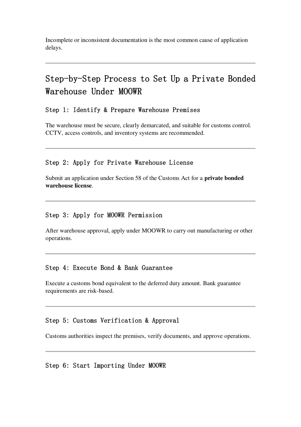 PPT - How to Set Up a Private Bonded Warehouse Under MOOWR PowerPoint ...