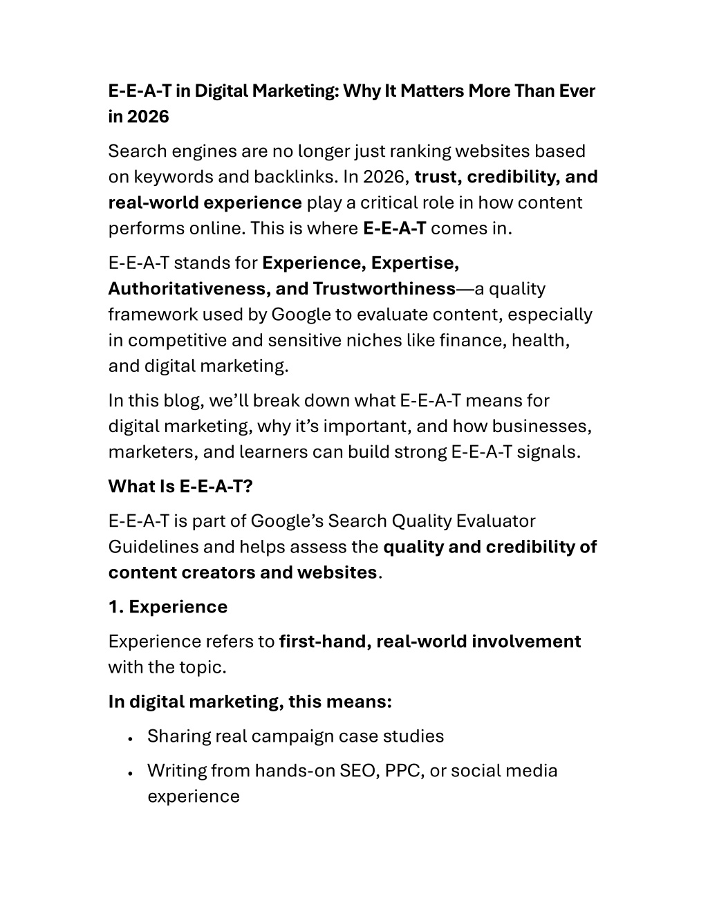 PPT - E-E-A-T in Digital Marketing- Why It Matters More Than Ever in ...