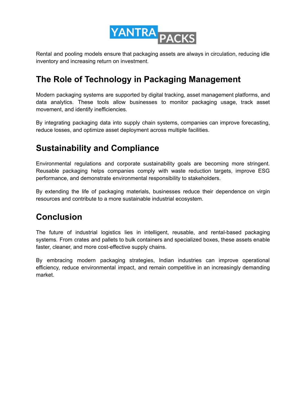 PPT - Driving Smarter Industrial Logistics Through Rental and Reusable ...