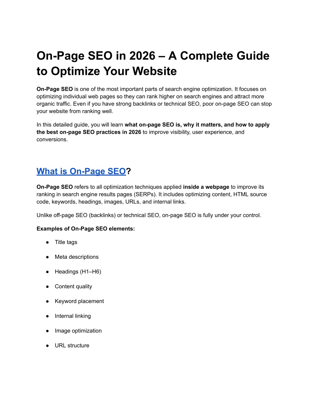 PPT - On-Page SEO in 2026 – A Complete Guide to Optimize Your Website ...