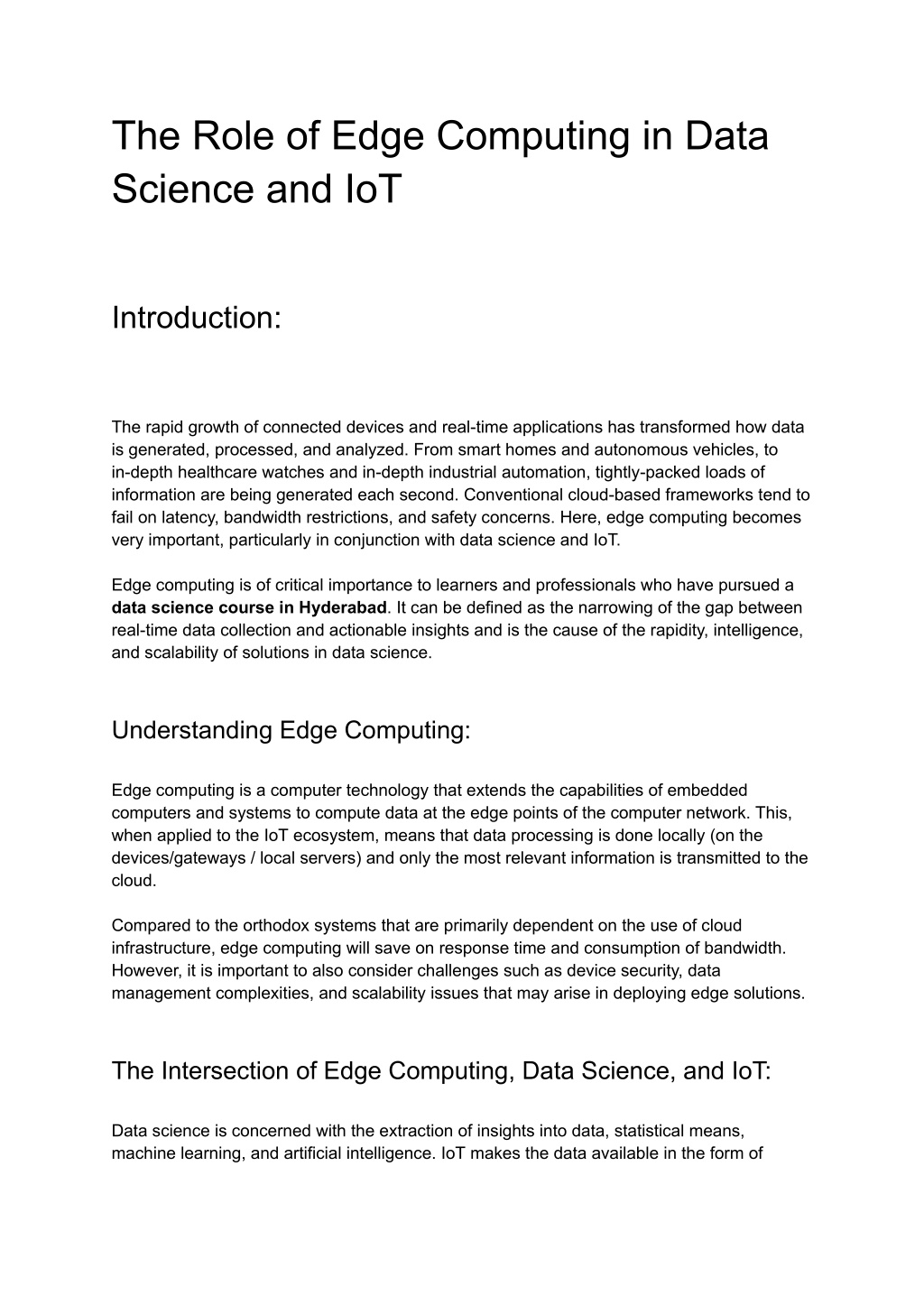 PPT - The Role of Edge Computing in Data Science and IoT PowerPoint ...