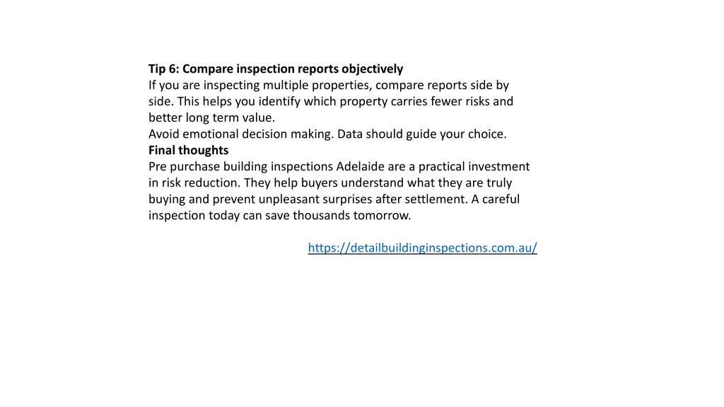PPT - Smart Buyer Tips Pre Purchase Building Inspections Adelaide ...