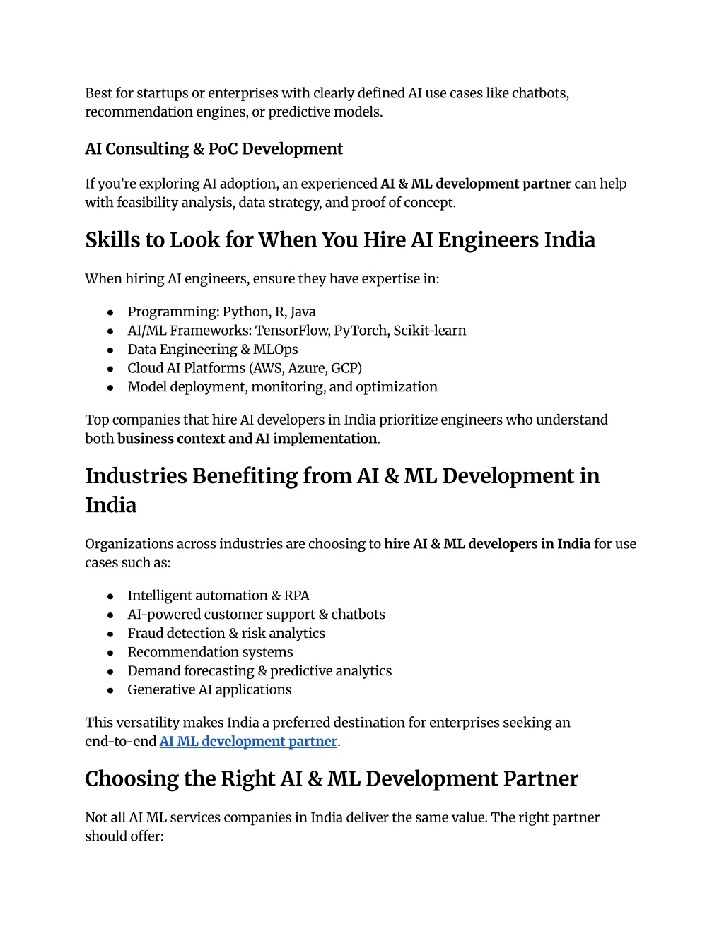 PPT - Hire AI & ML Developers in India_ A Complete Guide for ...