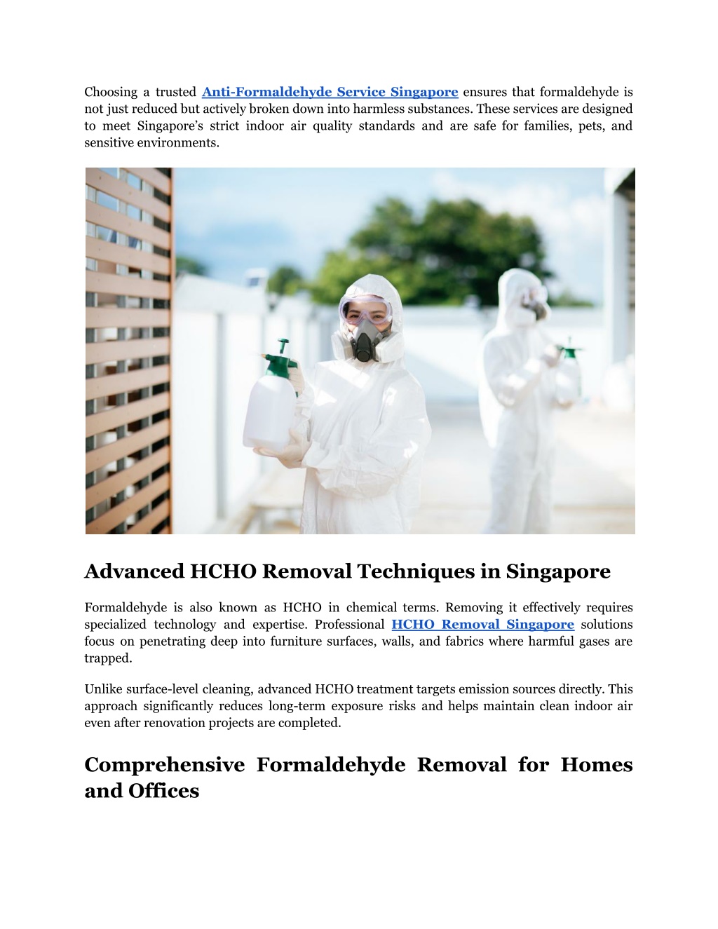 PPT - Complete Guide to Formaldehyde Removal in Singapore Homes and ...