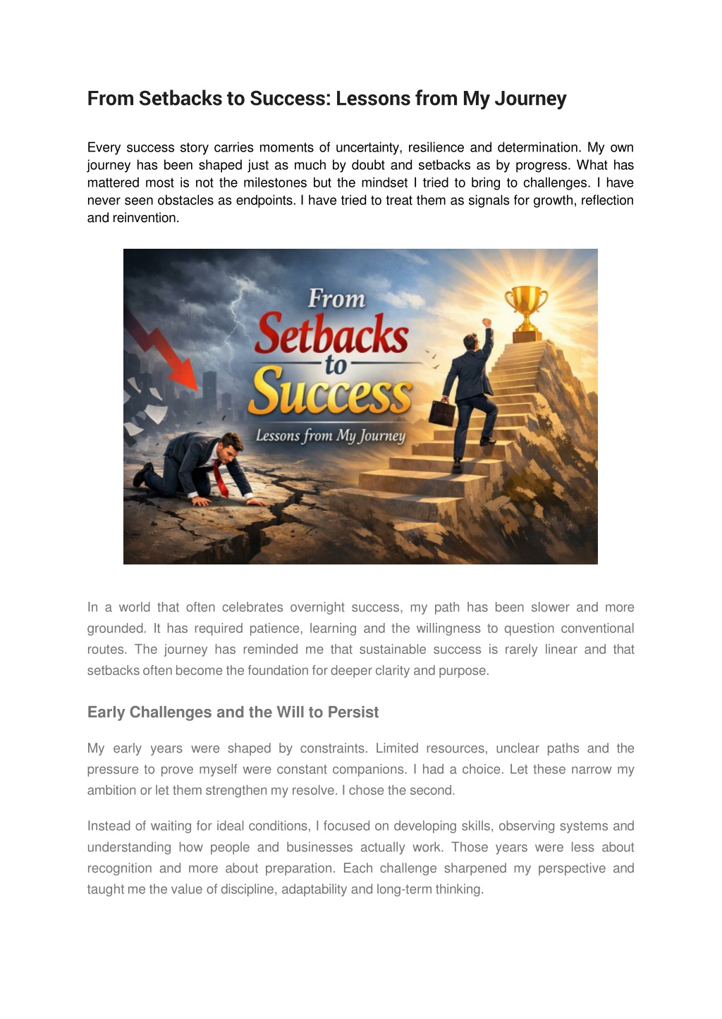 PPT - From Setbacks to Success_ Lessons from My Journey PowerPoint ...