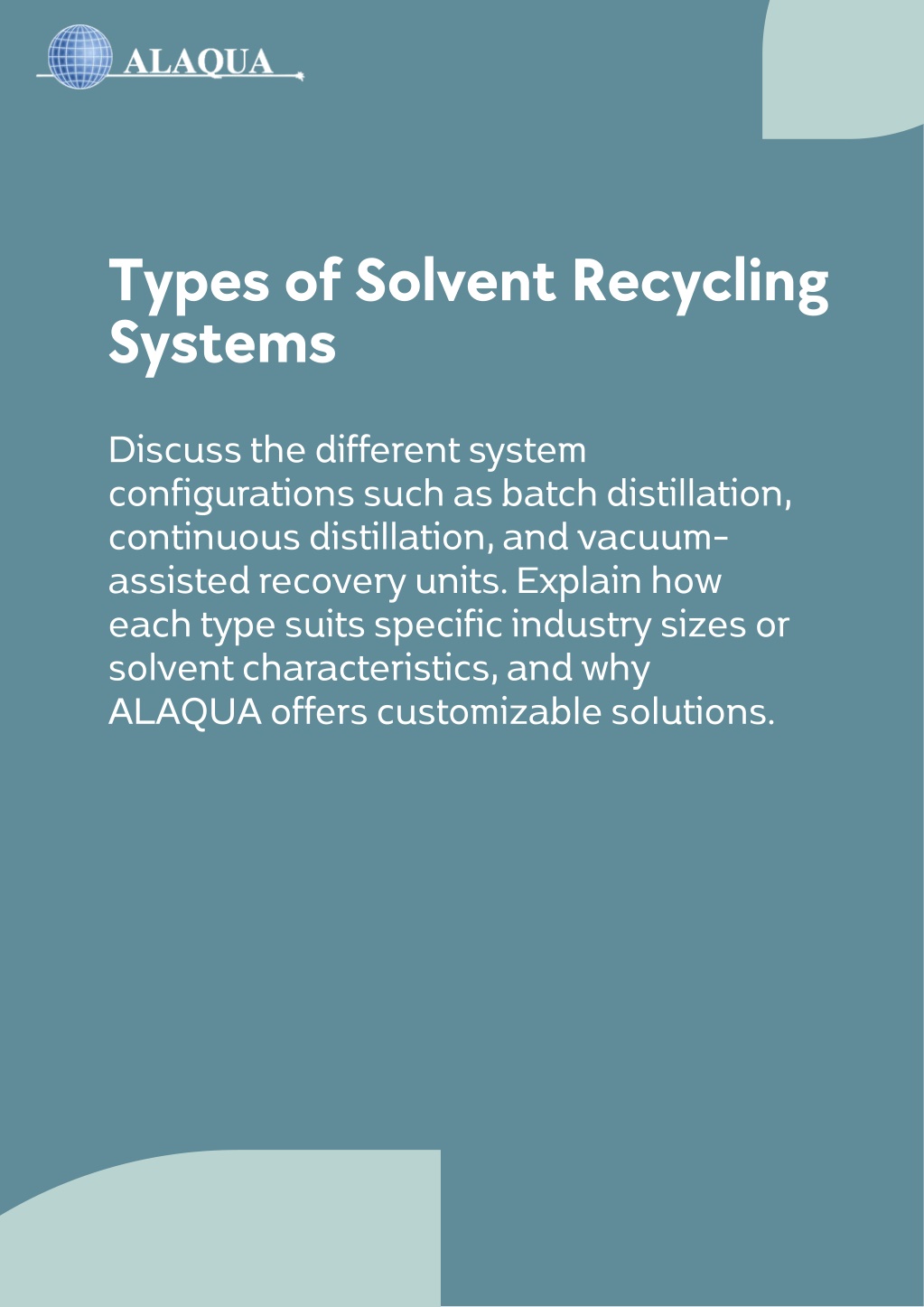 PPT - Solvent Recycling System Solutions by ALAQUA, Inc. PowerPoint ...