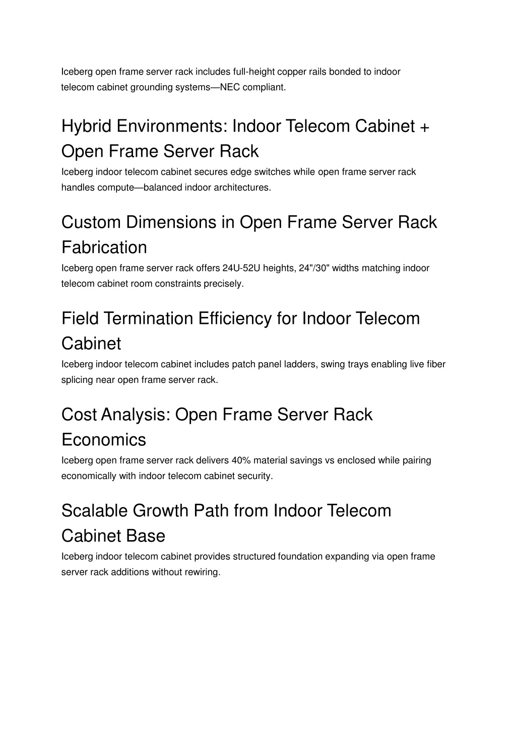 PPT - Indoor-Telecom-Cabinet-vs-Open-Frame-Server-Rack_-Iceberg-Cabinet ...