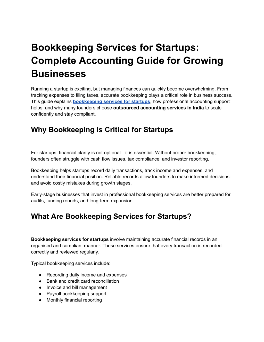 PPT - Bookkeeping Services for Startups Complete Accounting Guide for ...