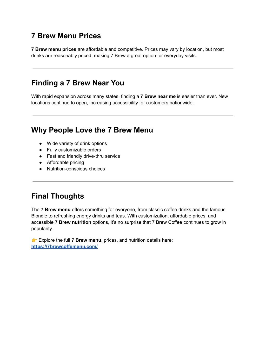 PPT - 7 Brew Menu_ Complete Guide to Drinks, Prices, and Nutrition ...