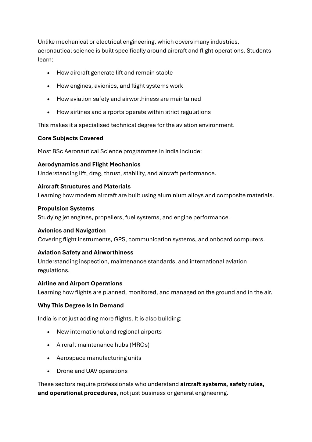 PPT - BSc Aeronautical Science in India Career Scope and Industry ...