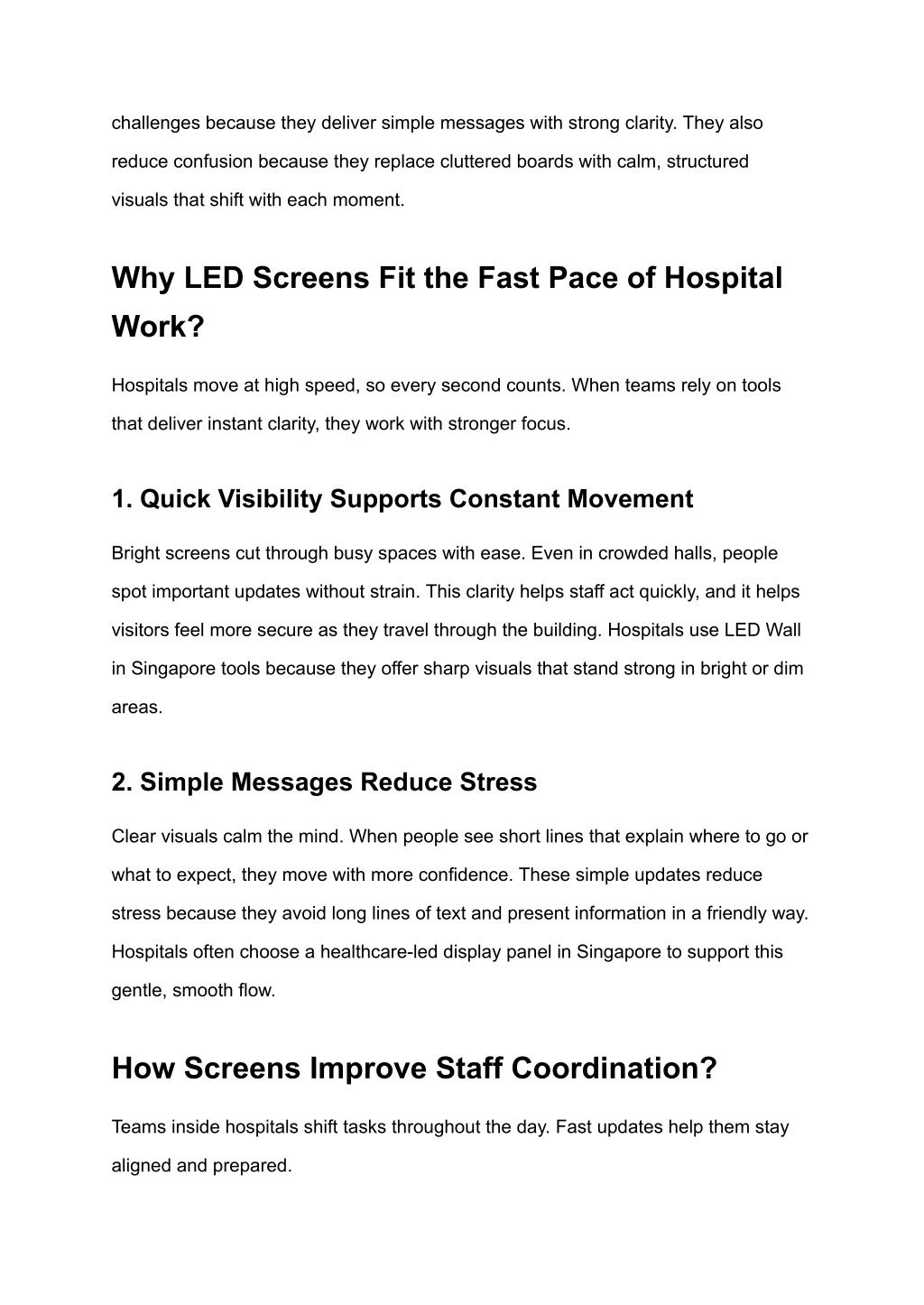 Delivering Simple Message PPT - How LED Display Panels Improve Hospital Communication in ...