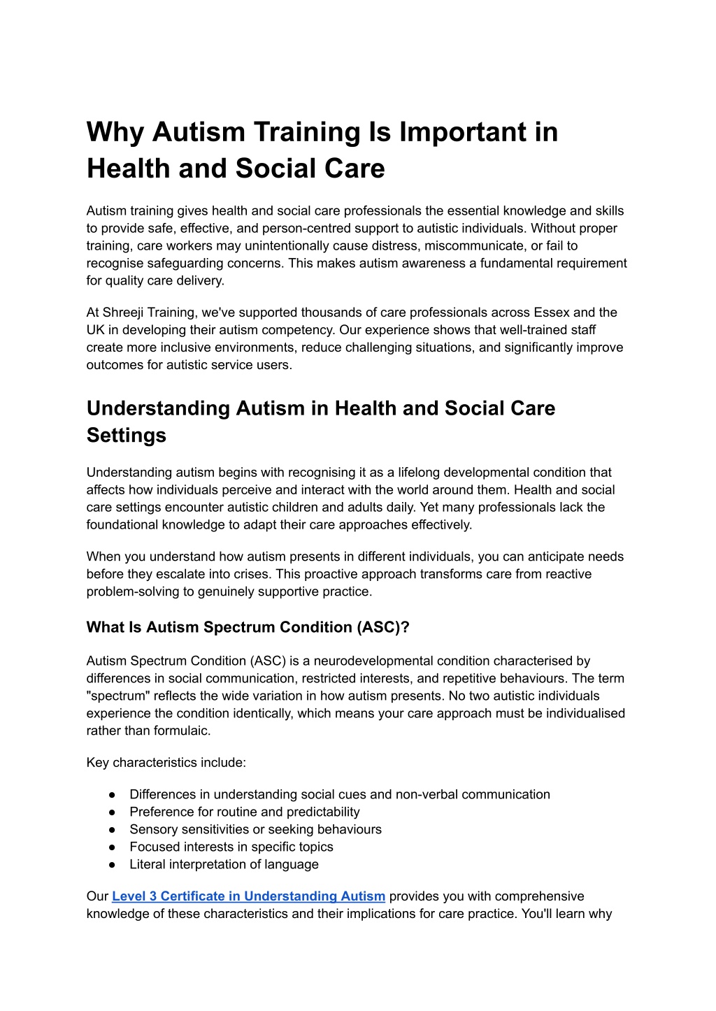 PPT - Why Autism Training Is Important in Health and Social Care ...