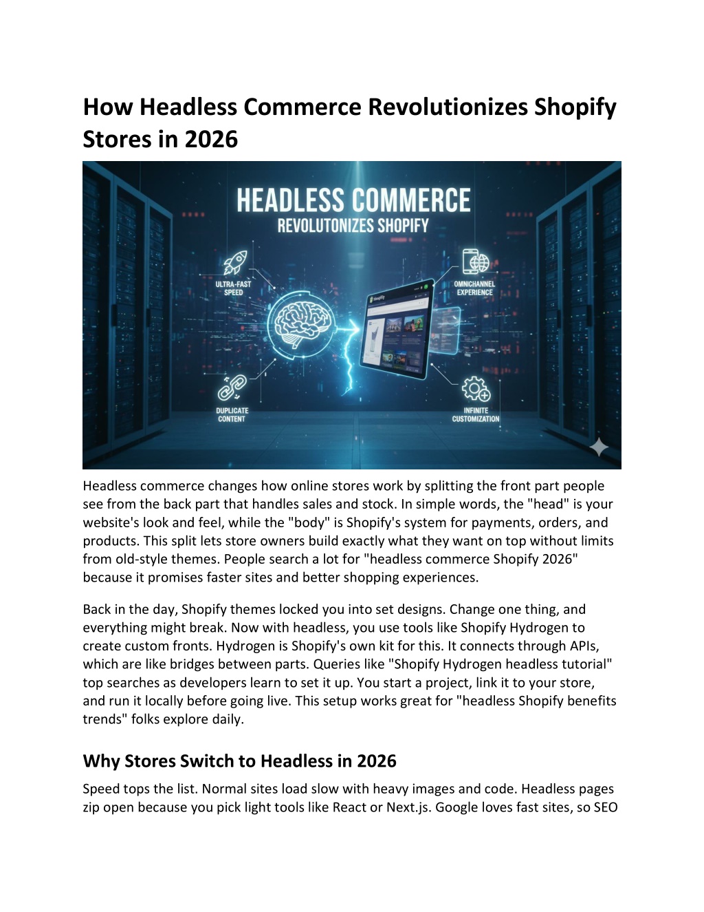 PPT - How Headless Commerce Revolutionizes Shopify Stores in 2026 ...