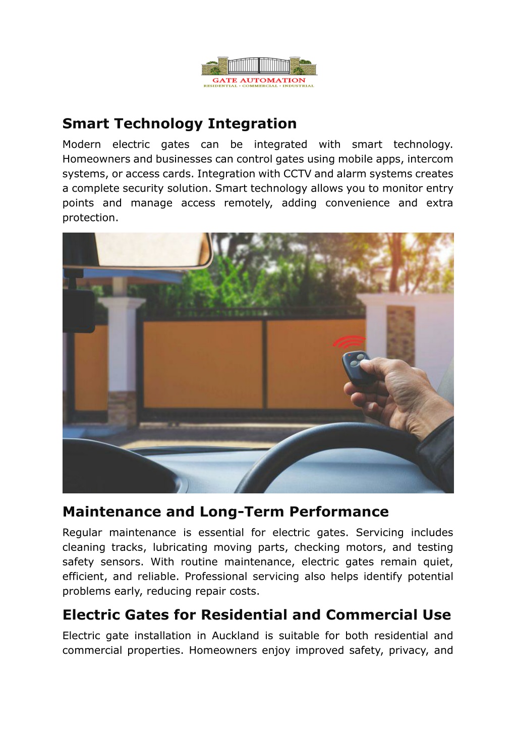 PPT - Electric Gate Installation in Auckland – Smart Security for ...