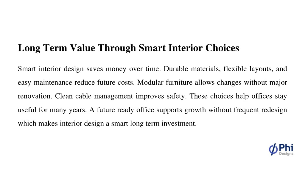 PPT - _ How Smart Office Interiors Improve People And Performance ...