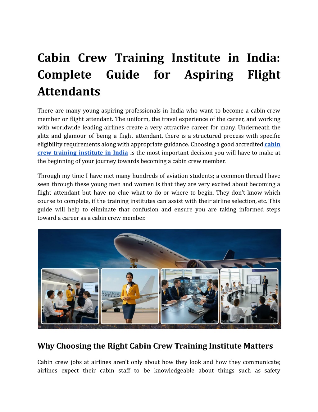 PPT - Cabin Crew Training Institute in India_ Complete Guide for ...
