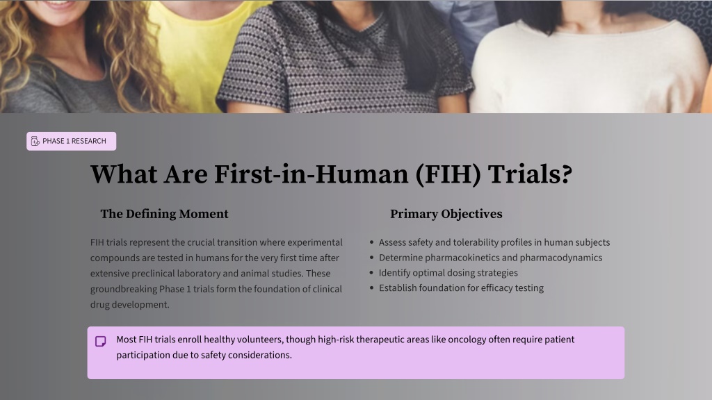 PPT - First in Human Trials The Critical Step from Lab to Clinic ...