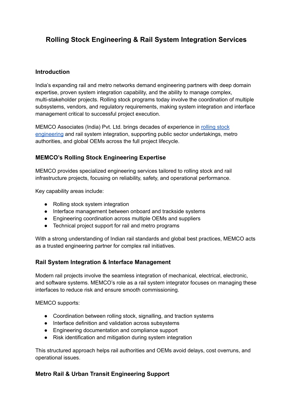 PPT - Rolling Stock Engineering & Rail System Integration Services ...