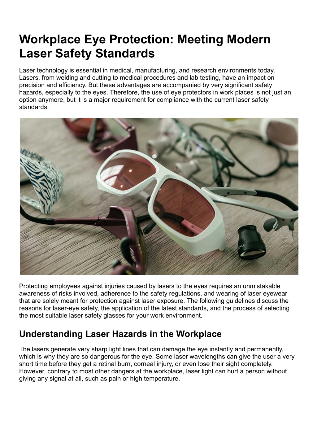 Modern Eye Protection PPT - Workplace Eye Protection_ Meeting Modern Laser Safety Standards ...
