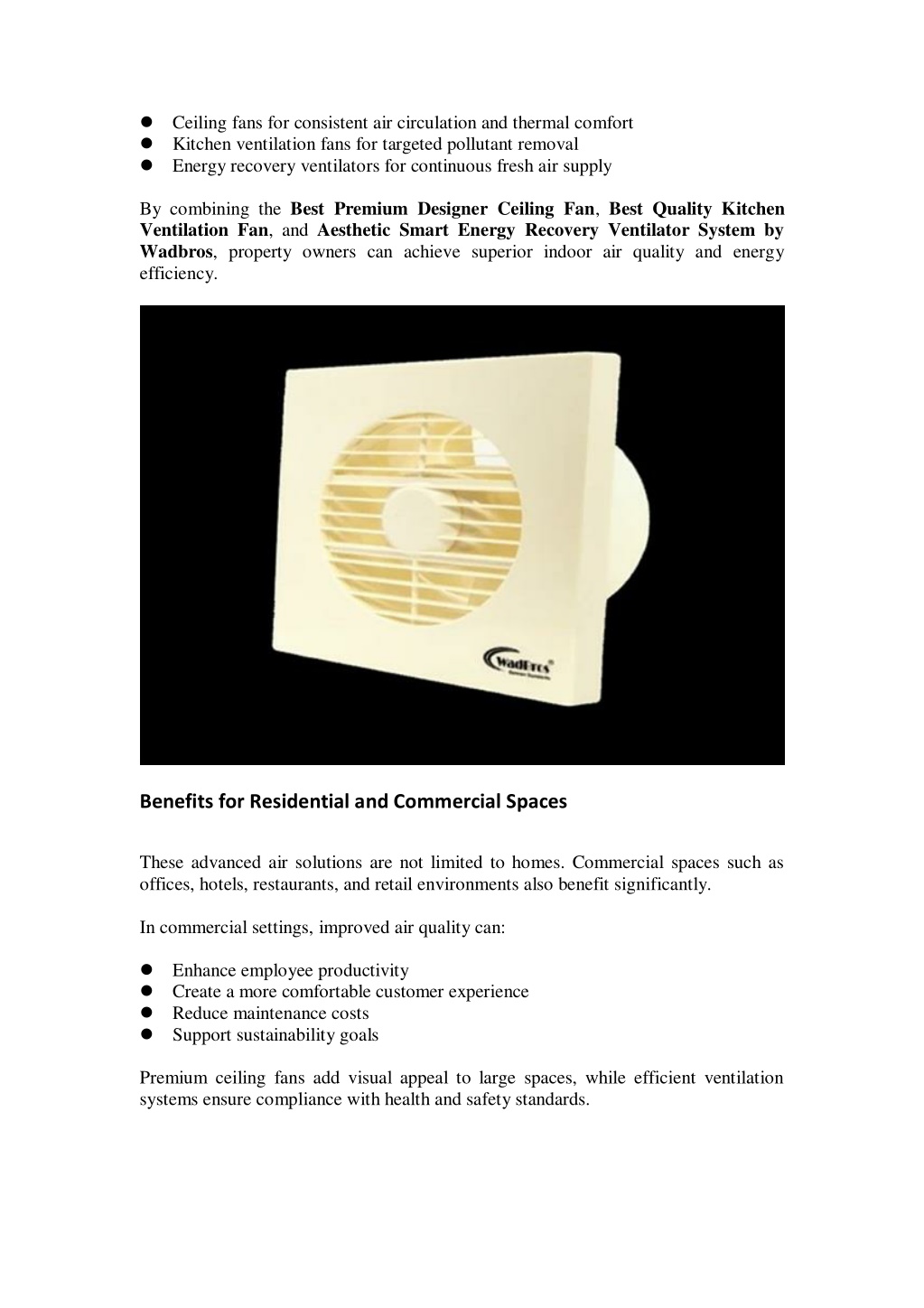 Consistent Fan PPT - Premium Designer Ceiling Fans & Smart Ventilation Systems ...