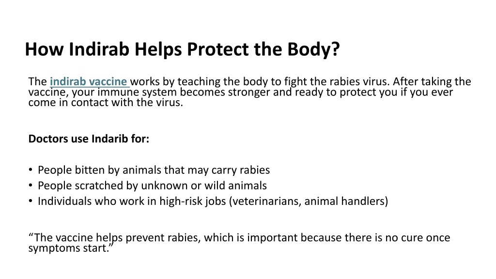 PPT - Indirab Vaccine: A Trusted Protection Against Rabies PowerPoint ...