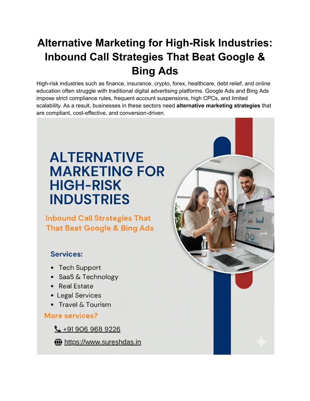 PPT - Alternative Marketing for High-Risk Industries Using Inbound Call ...