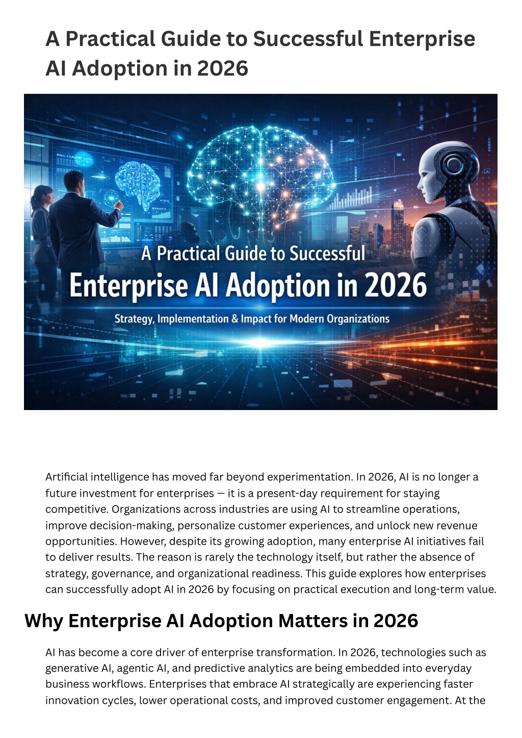 PPT - A Practical Guide to Successful Enterprise AI Adoption in 2026 ...