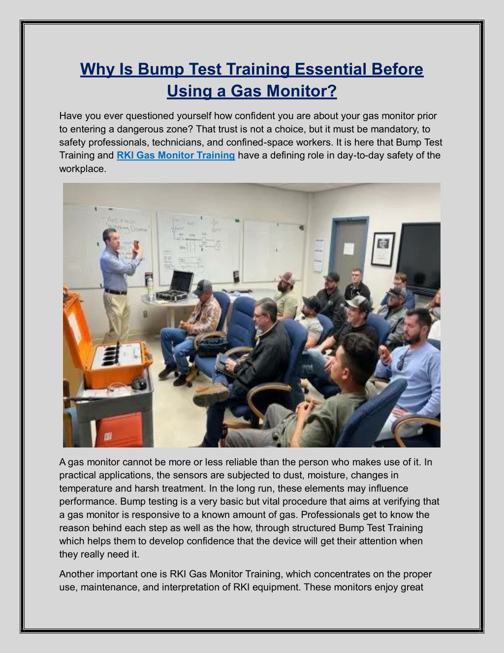 PPT - Why Is Bump Test Training Essential Before Using a Gas Monitor ...