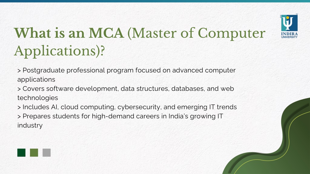 Mca Application PPT - Best MCA Institute in Pune with IT Placements PowerPoint ...