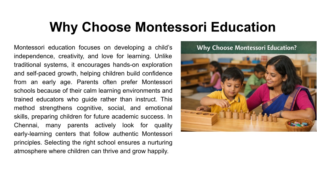 PPT - Find the Best Montessori Schools & Playschools PowerPoint ...