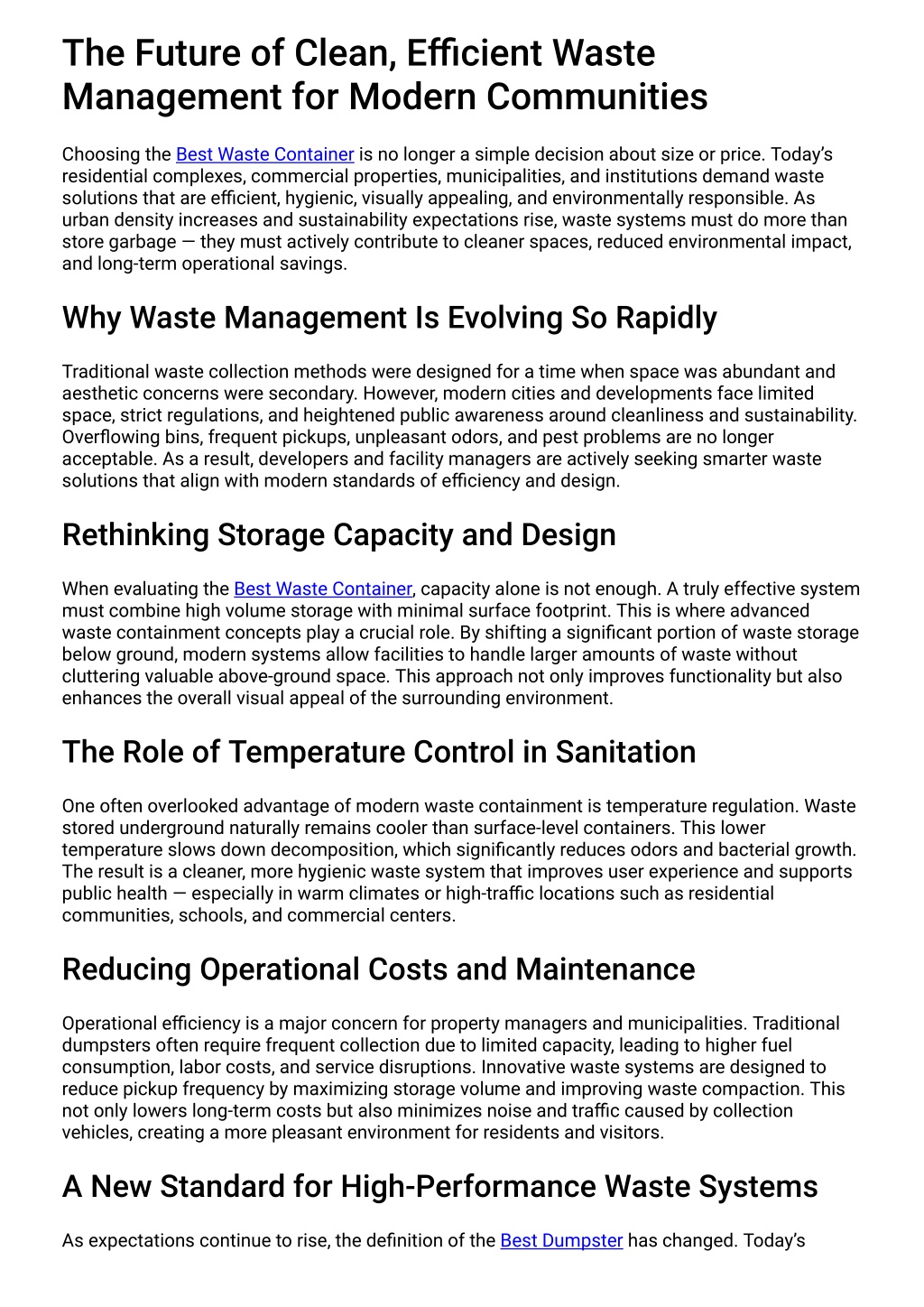 PPT - The Future of Clean, Efficient Waste Management for Modern ...