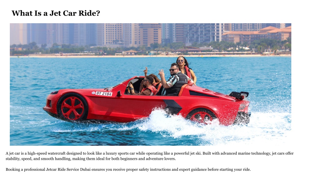Jet Auto PPT - Experience the Ultimate Jet Car Adventure in Dubai PowerPoint ...