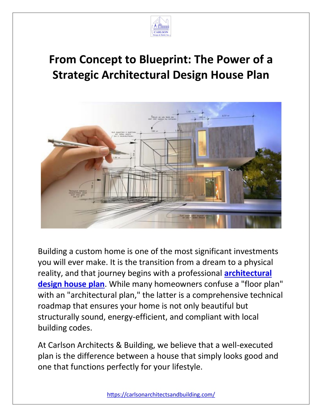 PPT - Architectural Design House Plan – Custom Home Planning by CARLSON ...