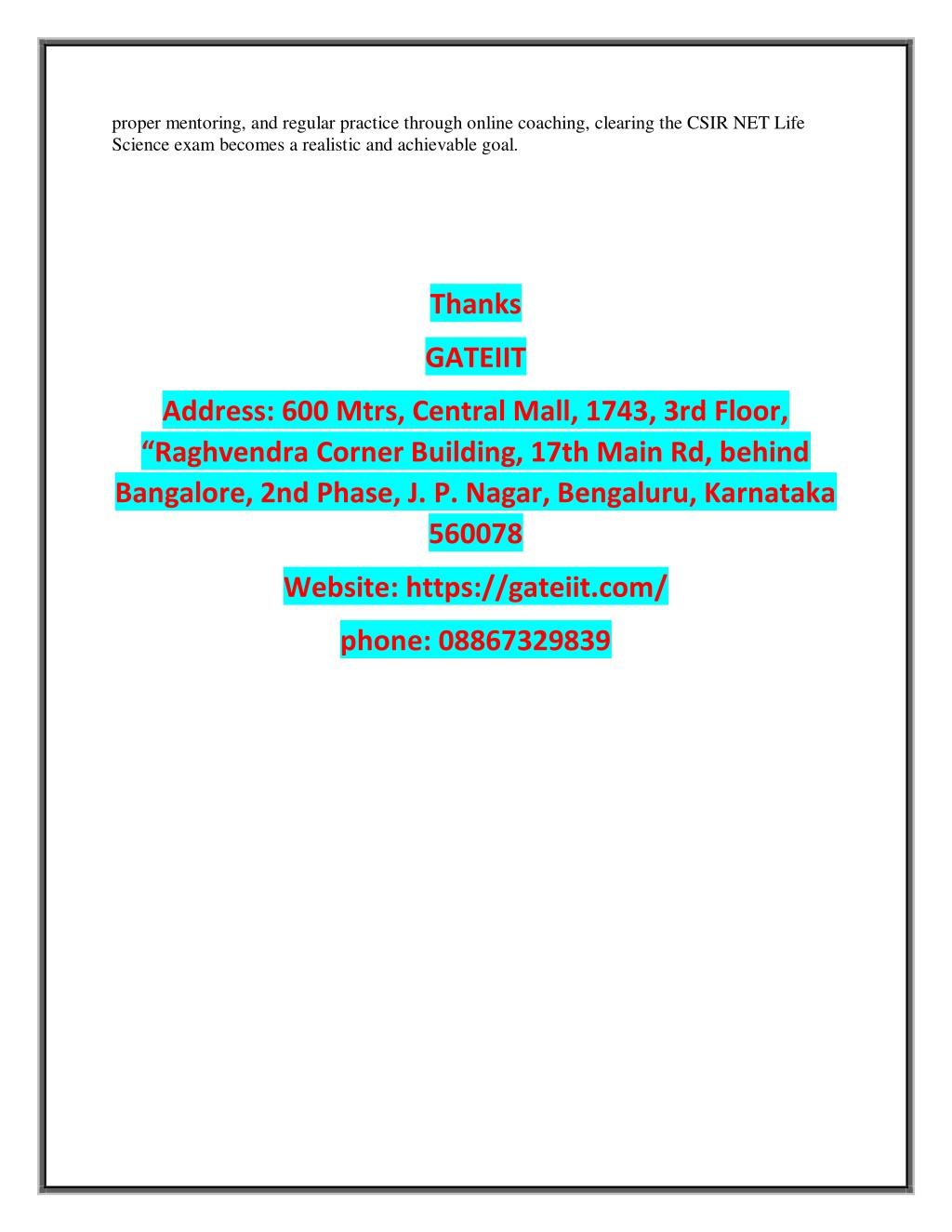 PPT - Live CSIR NET Life Science Online Coaching Sessions for Focused ...