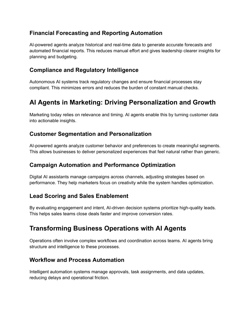 PPT - How AI Agents Are Transforming Finance, Marketing, and Operations ...