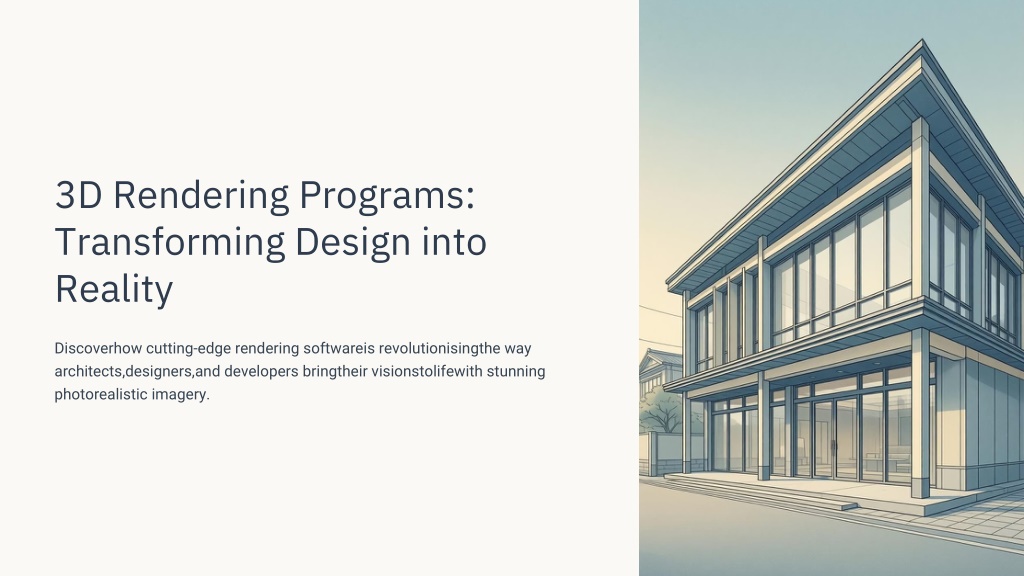 PPT - Powerful 3D Rendering Programs for Design and Architecture ...