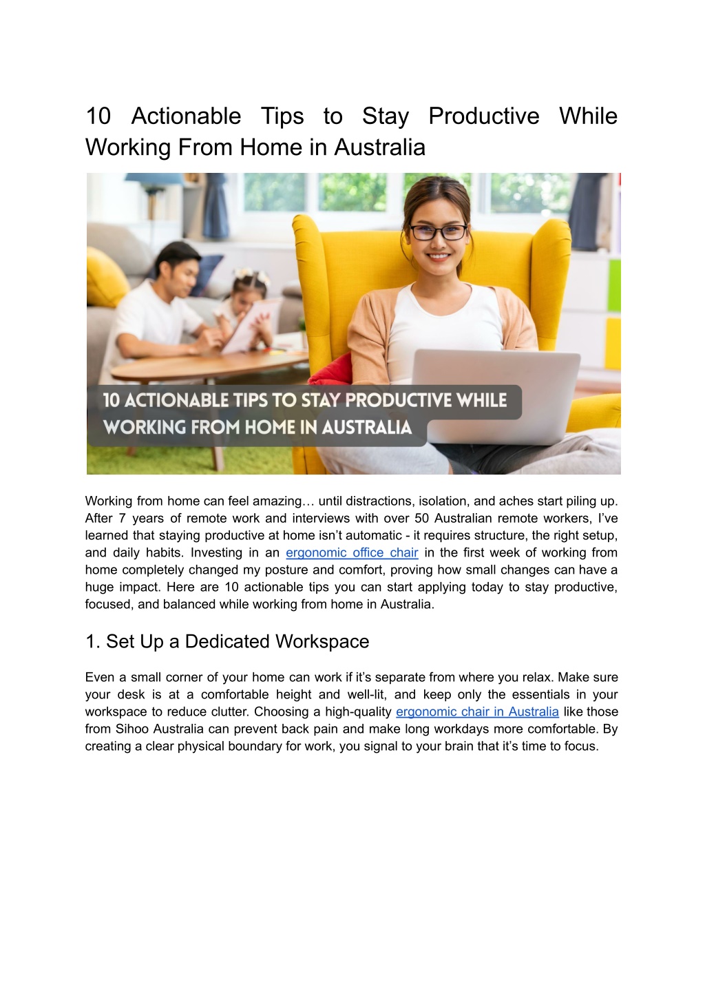 PPT - 10 Actionable Tips to Stay Productive While Working From Home in ...