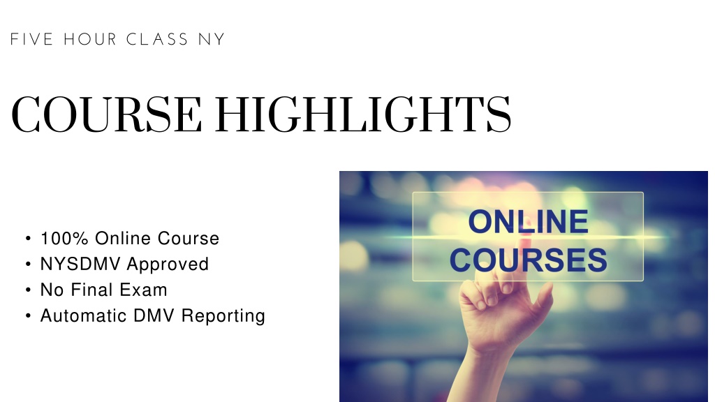 PPT - 5 Hour Pre‑Licensing Course New York State- Five Hour Class NY ...