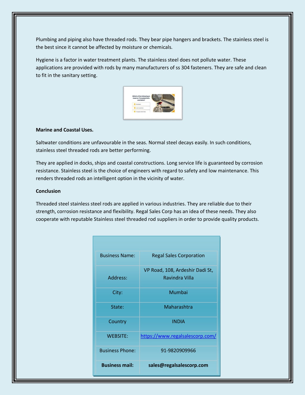 PPT - Key Uses of Stainless Steel Threaded Rod PowerPoint Presentation ...