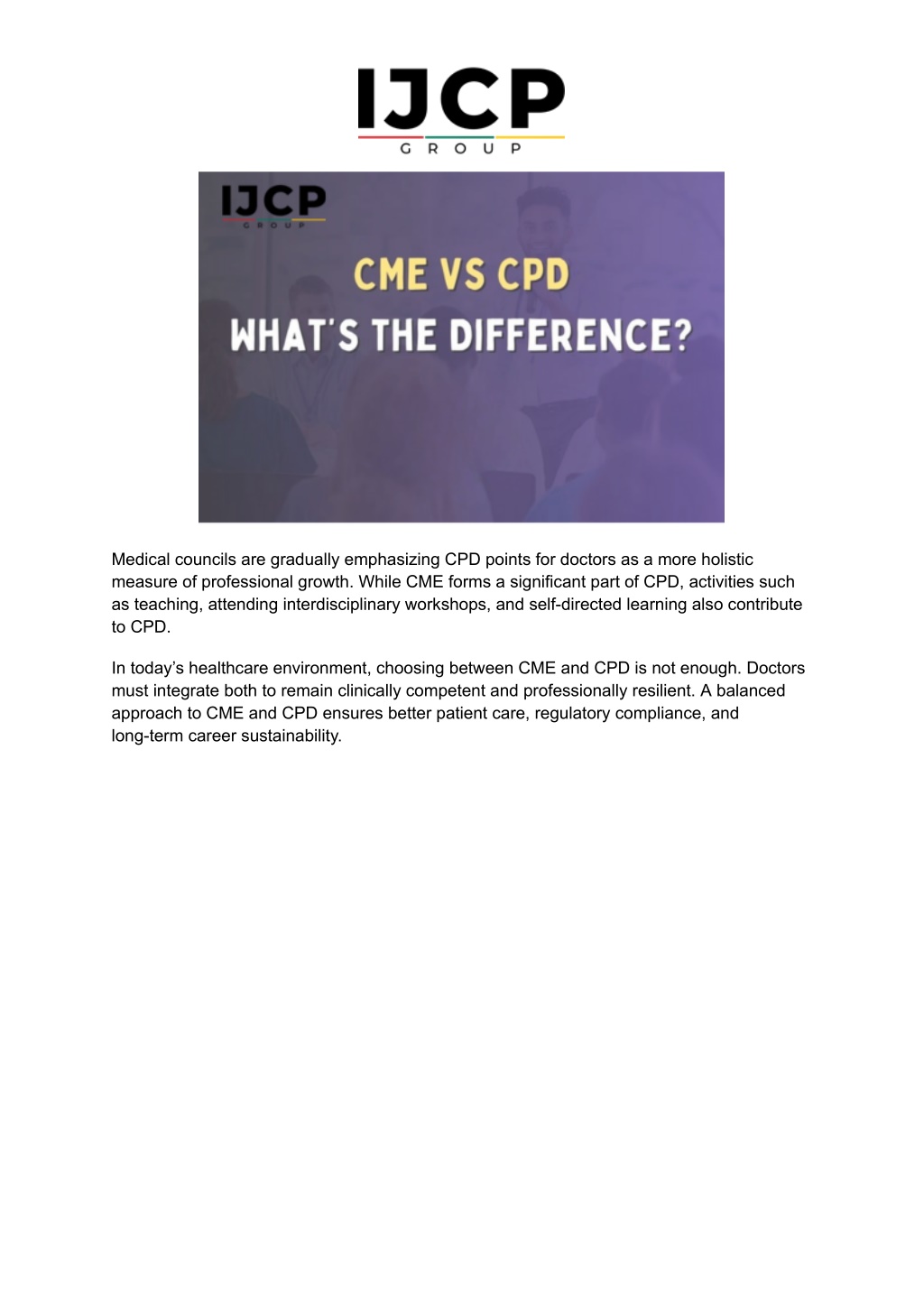 PPT - CME vs CPD_ Understanding Their Role in Modern Medical Practice ...