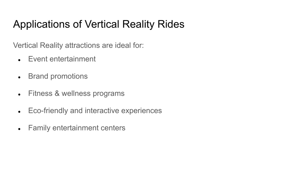PPT - Vertical Reality | Interactive Amusement Ride Manufacturer USA ...