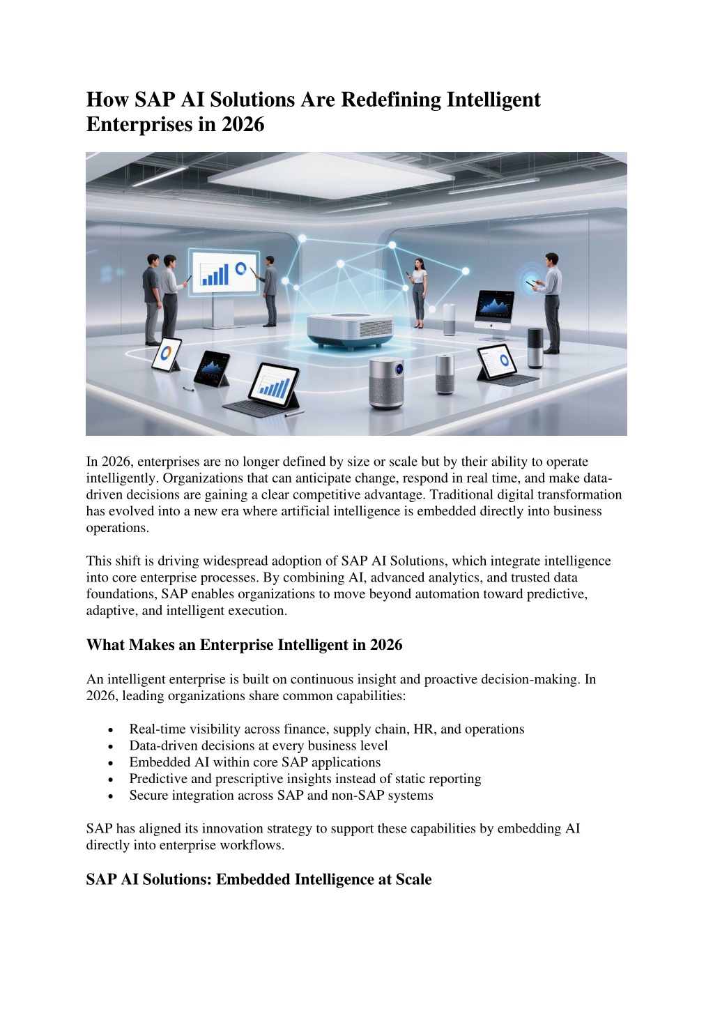 PPT - How SAP AI Solutions Are Redefining Intelligent Enterprises in ...