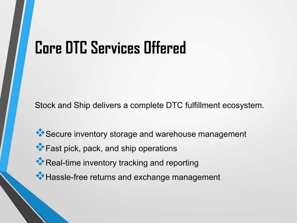 PPT - Direct to Consumer (DTC) Services – Scalable Fulfillment ...