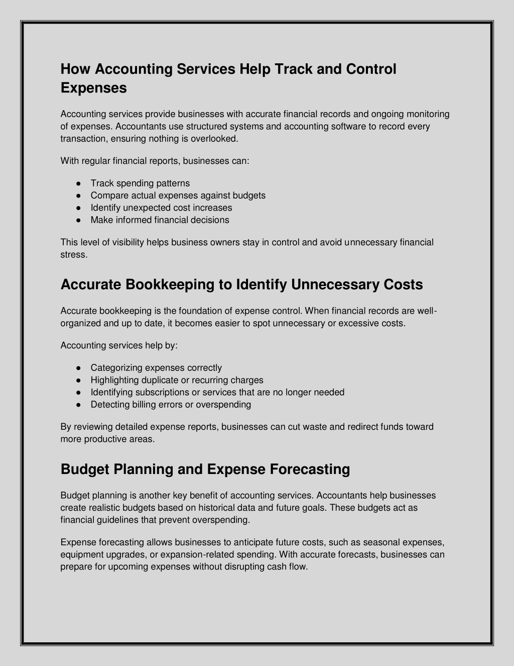 PPT - Simple Ways to Control Business Expenses with Accounting Services ...